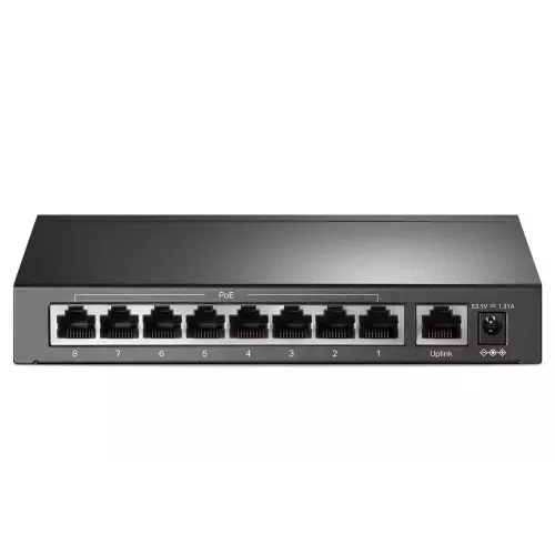 obrázek produktu TL-SF1009P - TP-Link TL-SF1009P 8xFE POE+ 65W,1xFEnon POE,Steel