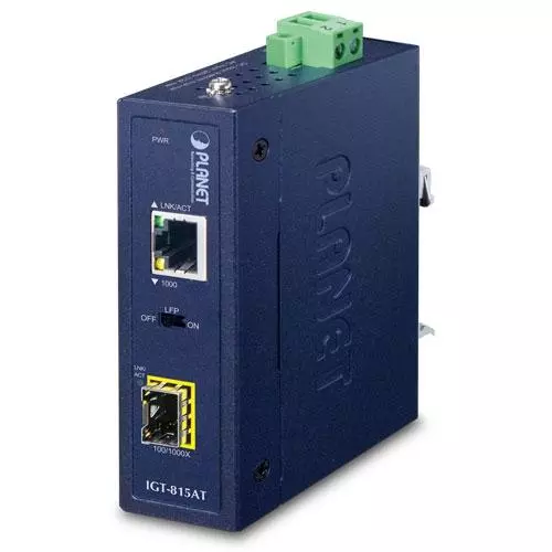 obrázek produktu IGT-815AT - průmyslový převodník 100/1000BASE-X na 10/100/1000BASE-T