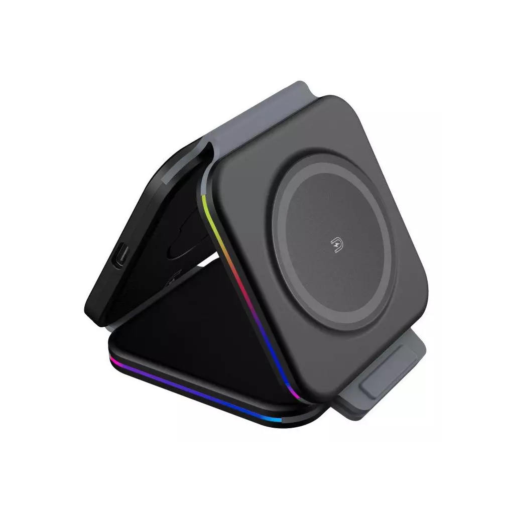 Obrázek produktu CEL-TEC W1 3v1 LED - Black bezdrátová skládací nabíječka