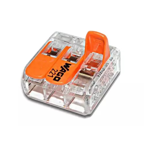 obrázek produktu Svorka Wago 221-413, 3x0,14-4(4) mm s páčkou, bezšroubová