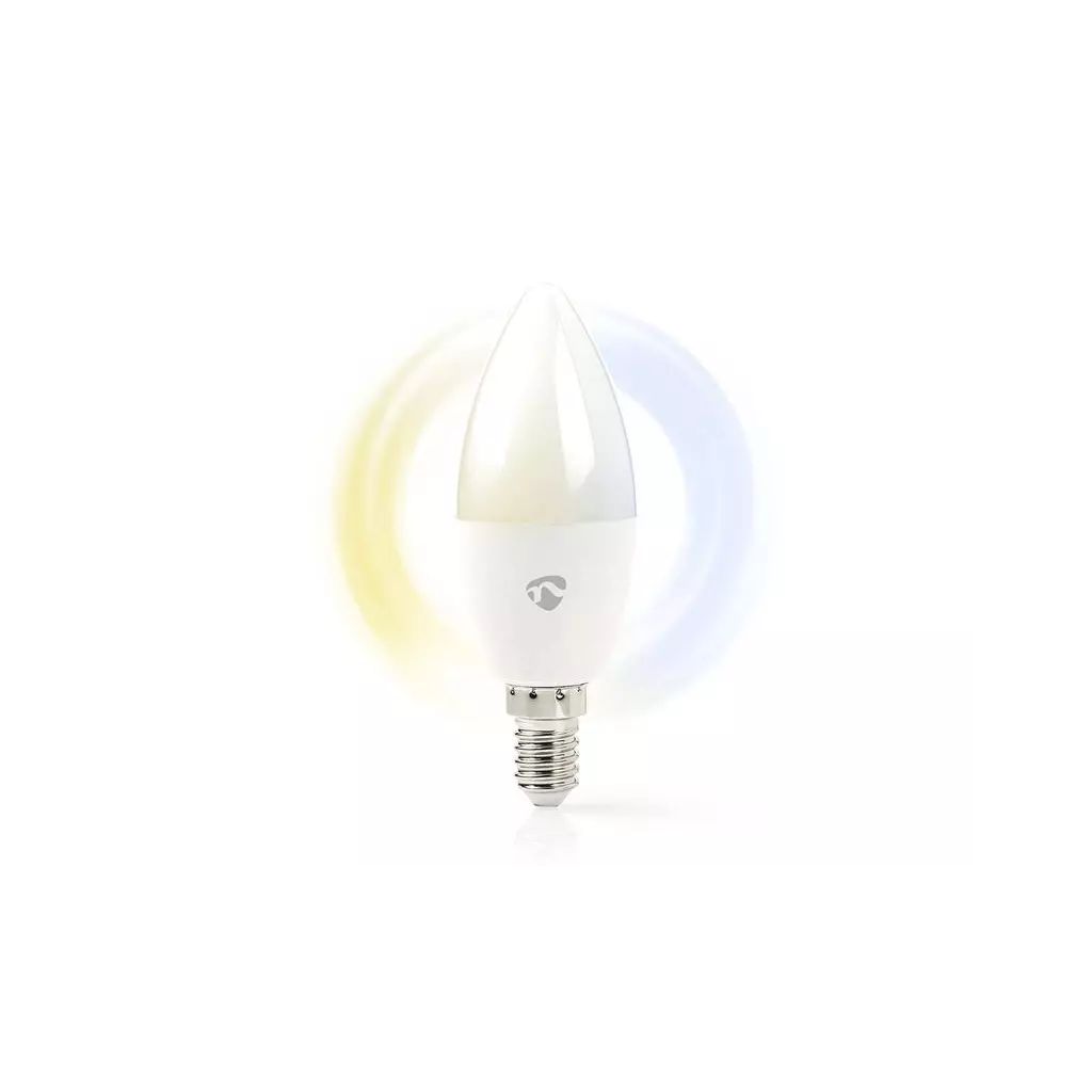 Obrázek produktu Smart LED žárovka E14 4.9W bílá NEDIS WIFILRW10E14 WiFi Tuya