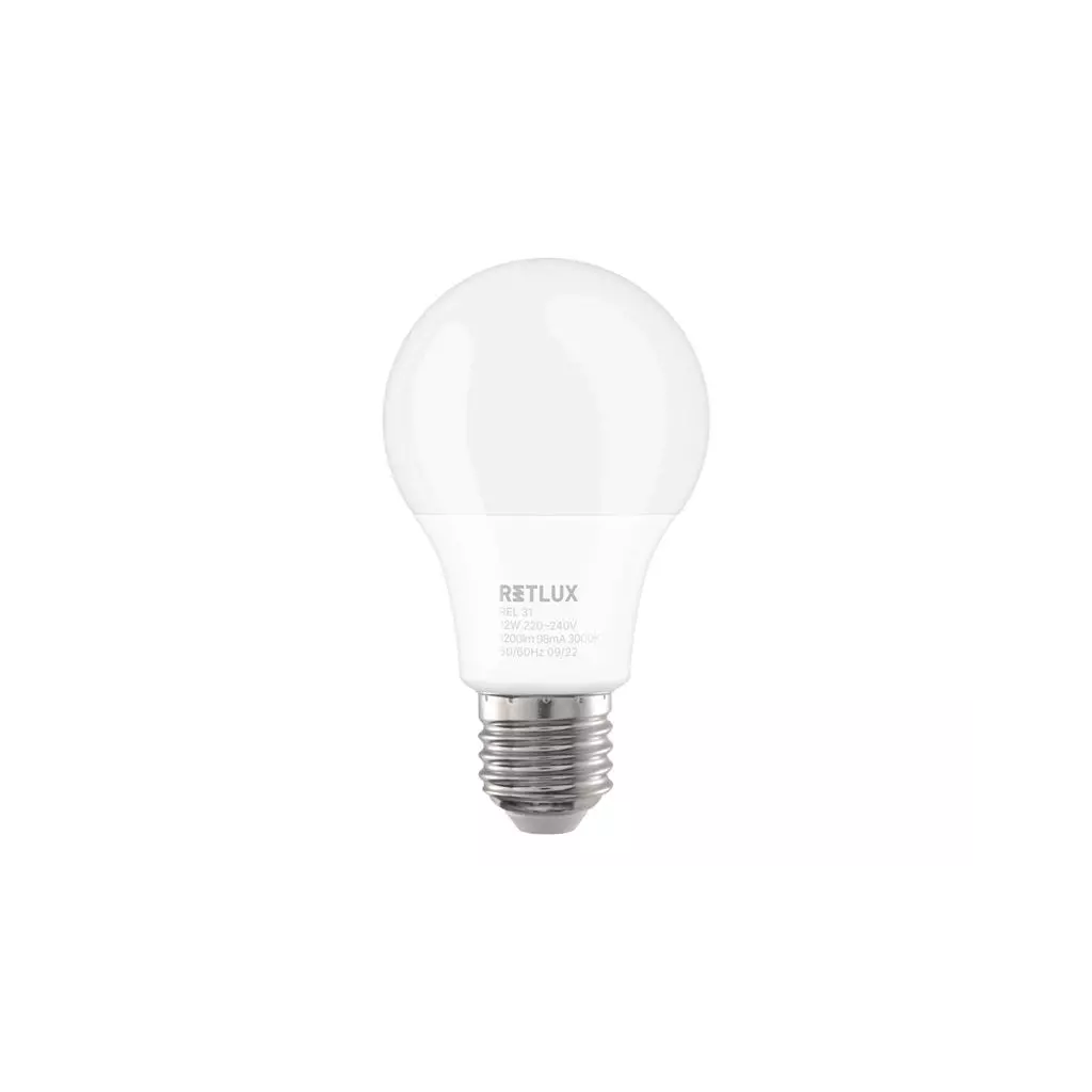 Obrázek produktu Žárovka LED E27 12W A60 bílá teplá RETLUX REL 31 2ks