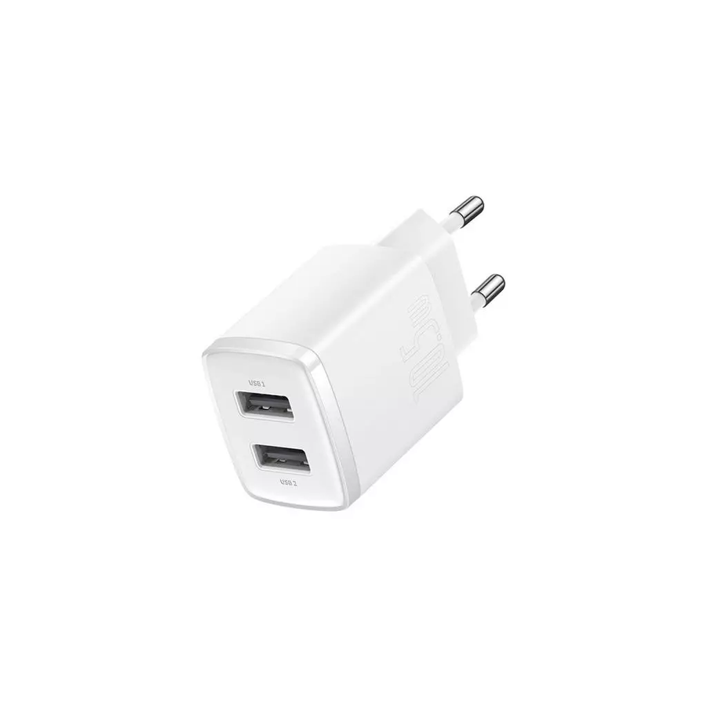 Obrázek produktu Adaptér USB BASESUS Compact White 2xUSB