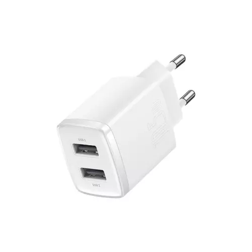 obrázek produktu Adaptér USB BASESUS Compact White 2xUSB