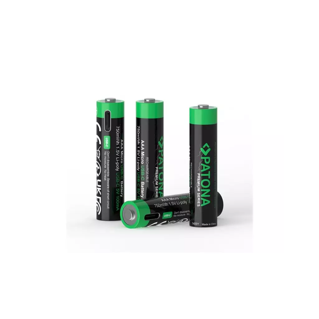 Obrázek produktu Baterie AAA (R03) nabíjecí 1,5V/500mAh PATONA PT1409 4ks
