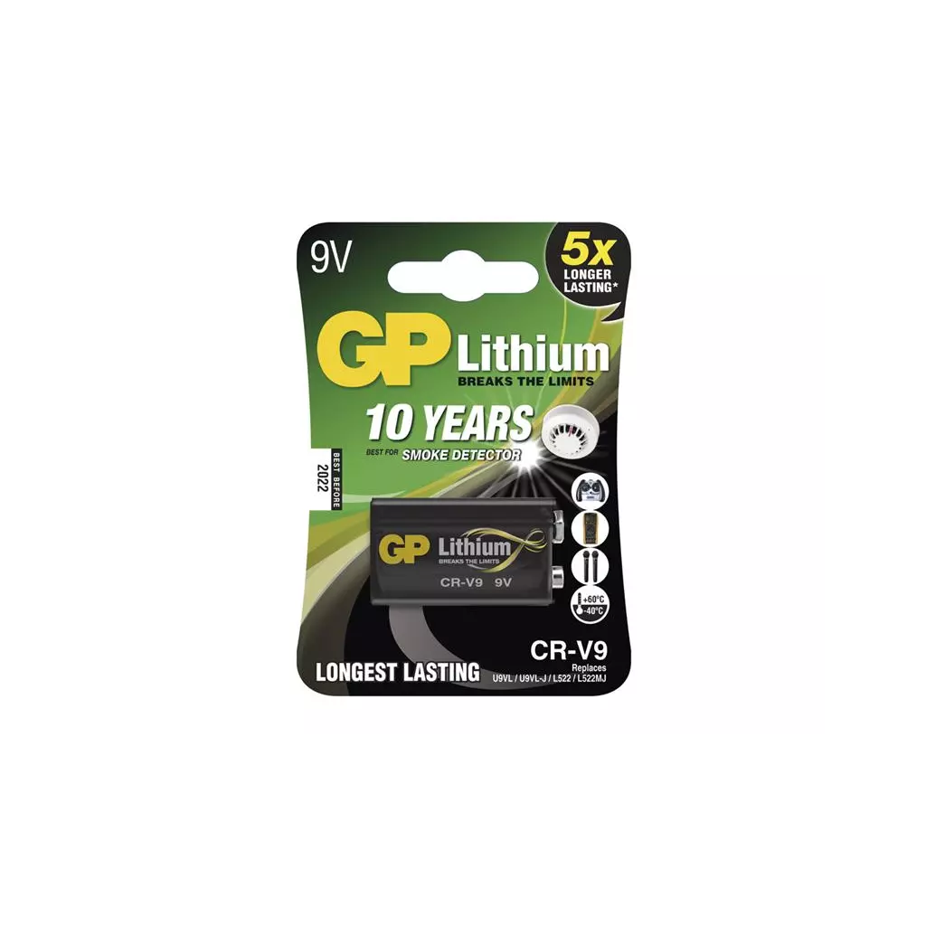 Obrázek produktu Baterie lithiová 6F22 9V/800mAh GP CR-V9
