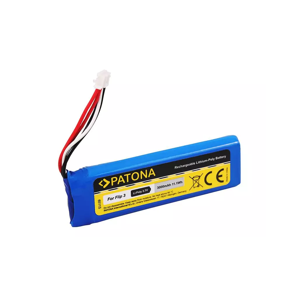 Obrázek produktu Baterie pro reproduktory JBL Flip 3 3000mAh Li-Pol 3,7V PATONA PT6511