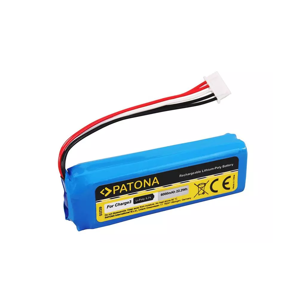 Obrázek produktu Baterie pro reproduktory JBL Charge 3 /2016+ 6000mAh Li-Pol 3,7V PATONA PT6520
