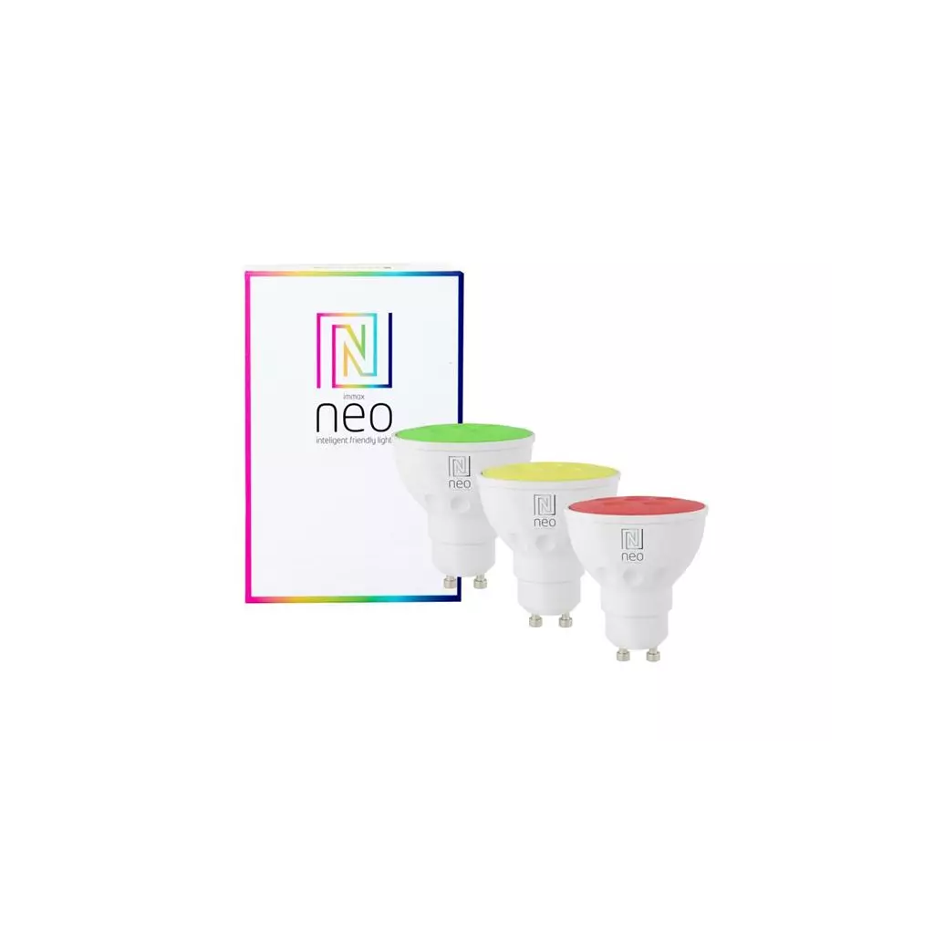 Obrázek produktu Smart LED žárovka GU10 6W RGB+CCT IMMAX NEO 07724C WiFi Tuya sada 3ks