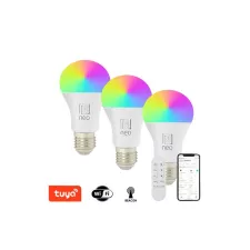 obrázek produktu Smart LED žárovka E27 11W RGB+CCT IMMAX NEO 07733CDO WiFi Tuya sada 3ks