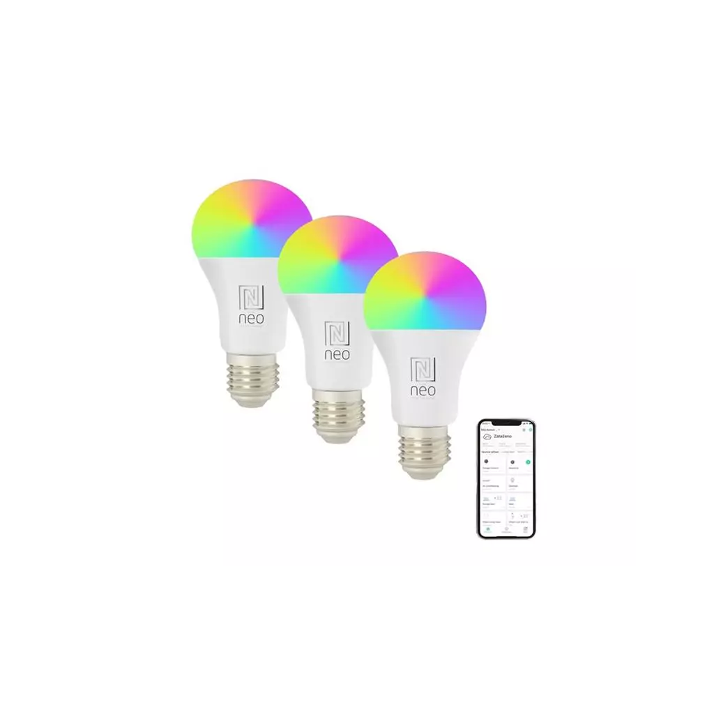 Obrázek produktu Smart LED žárovka E27 11W RGB+CCT IMMAX NEO 07743C ZigBee Tuya sada 3ks
