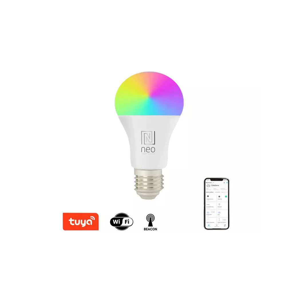 Obrázek produktu Smart LED žárovka E27 14W RGB+CCT IMMAX NEO Lite 07794L WiFi Tuya