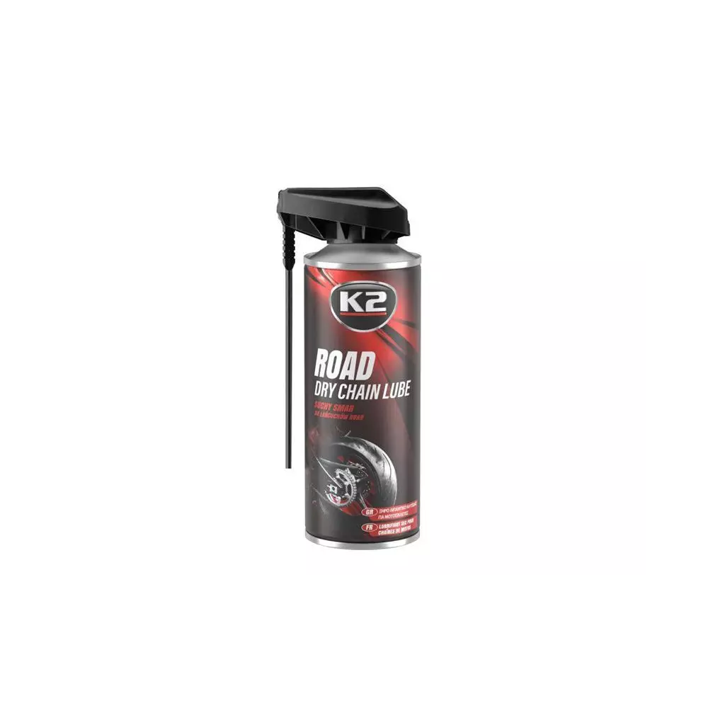 Obrázek produktu Suché mazivo na řetězy motocyklů K2 ROAD DRY CHAIN LUBE 400ml