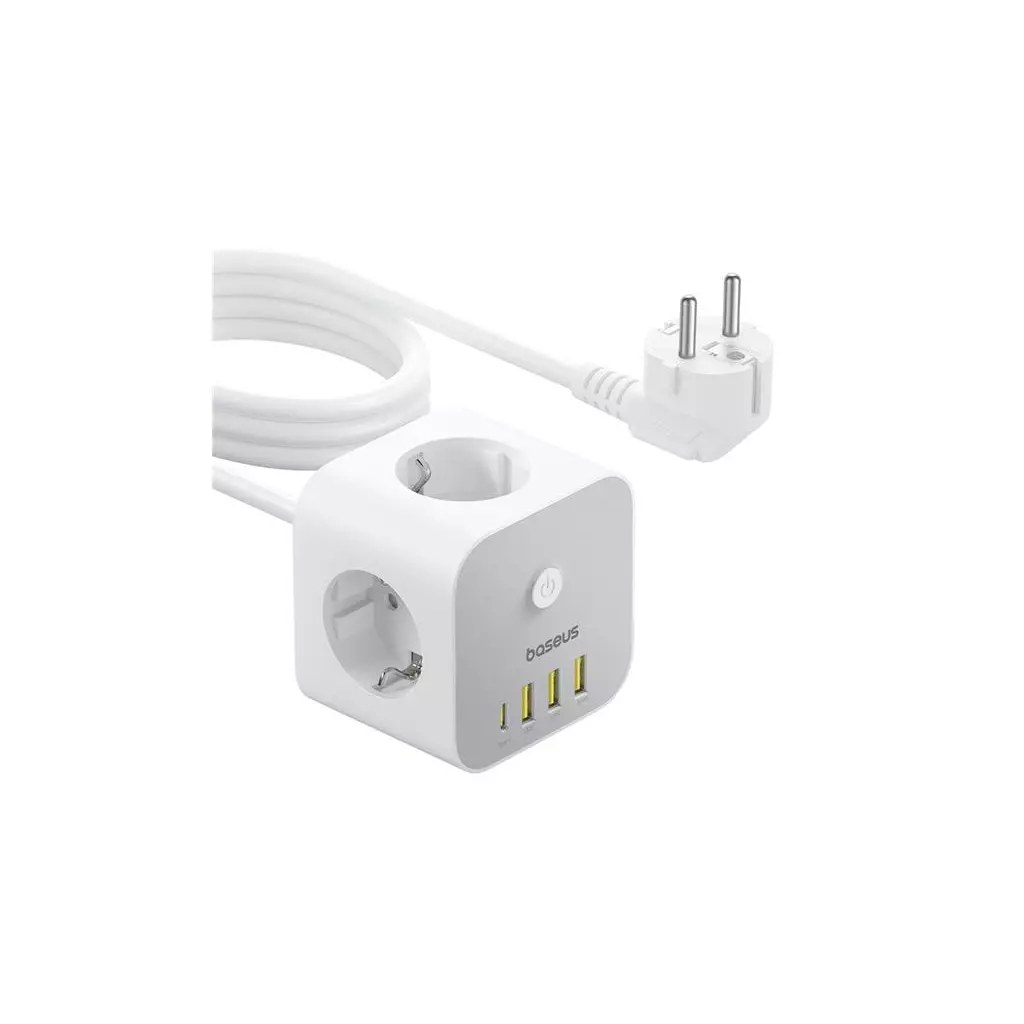 Obrázek produktu Prodlužovací kabel BASEUS PowerCombo Cube White 1,5m