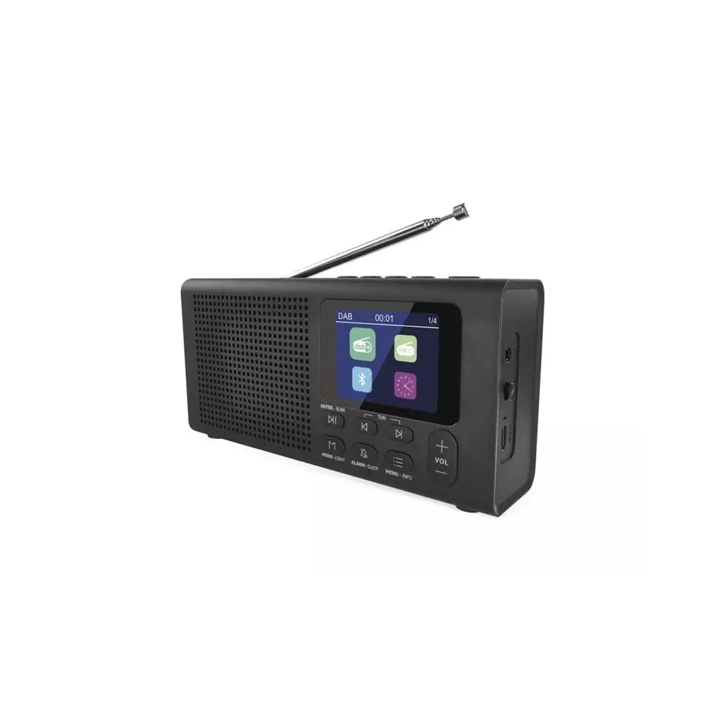 Obrázek produktu Přenosné rádio EMOS E0090 s Bluetooth, DAB/ DAB+/ FM, černé