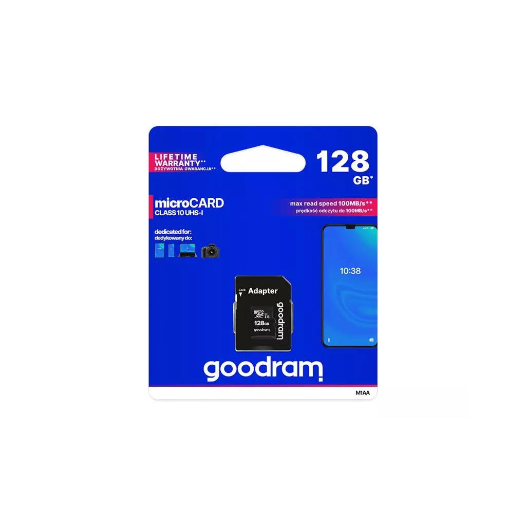 Obrázek produktu Karta paměťová GOODRAM microSD 128GB s adaptérem