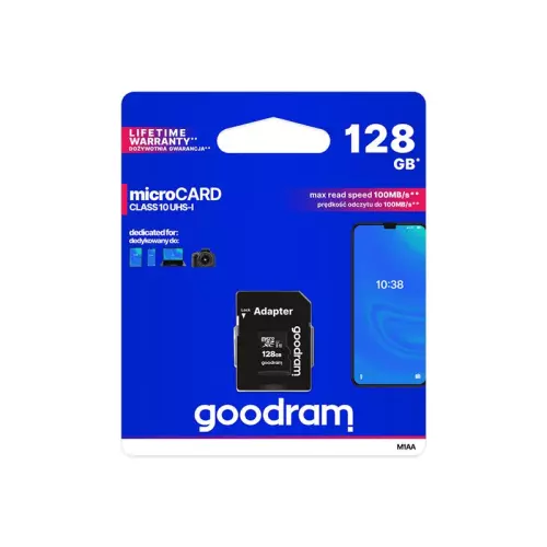 obrázek produktu Karta paměťová GOODRAM microSD 128GB s adaptérem