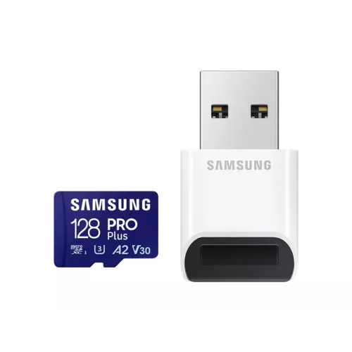 obrázek produktu Karta paměťová SAMSUNG PRO Plus microSDXC 128GB U3 A2 V30 se čtečkou
