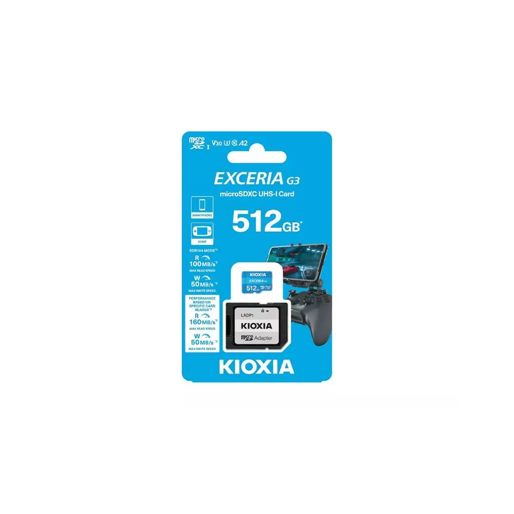 Obrázek produktu Karta paměťová KIOXIA micro SD 512 GB UHS-I U1 s adaptérem