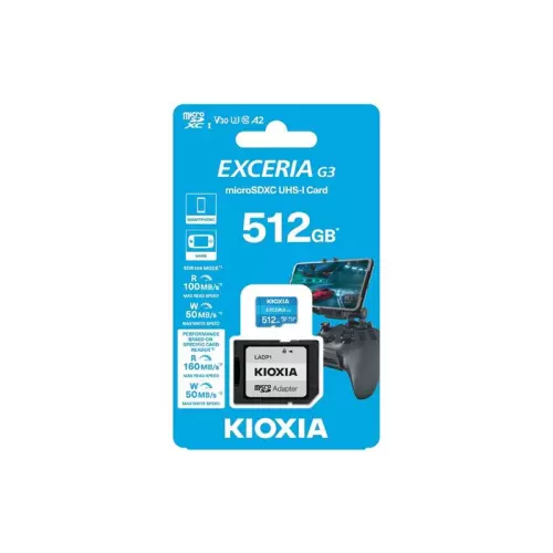 obrázek produktu Karta paměťová KIOXIA micro SD 512 GB UHS-I U1 s adaptérem