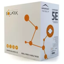 obrázek produktu SOLARIX • SXKD-5E-FTP-PE • FTP venkovní kabel Cat5e, drát, 24AWG (305m box), černý