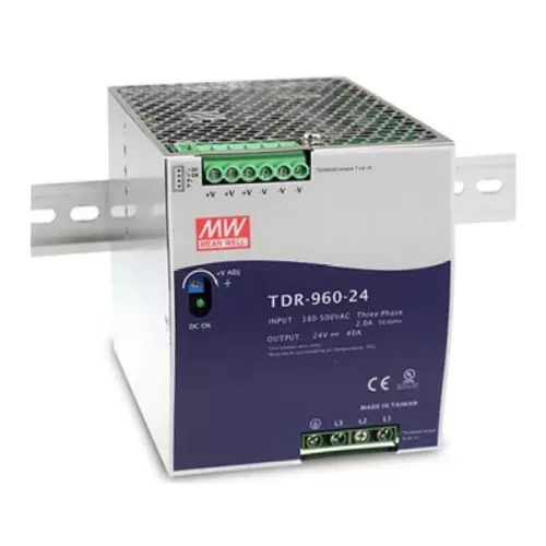 obrázek produktu MEANWELL • TDR-960-24 • Průmyslový napájecí spínaný zdroj 24V 960W na DIN
