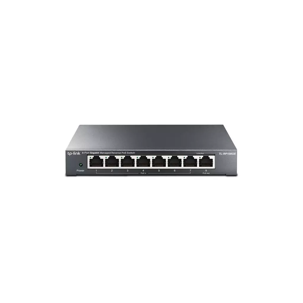 Obrázek produktu TP-Link • TL-RP108GE • Reverzní Gigabitový PoE switch, 8 portů
