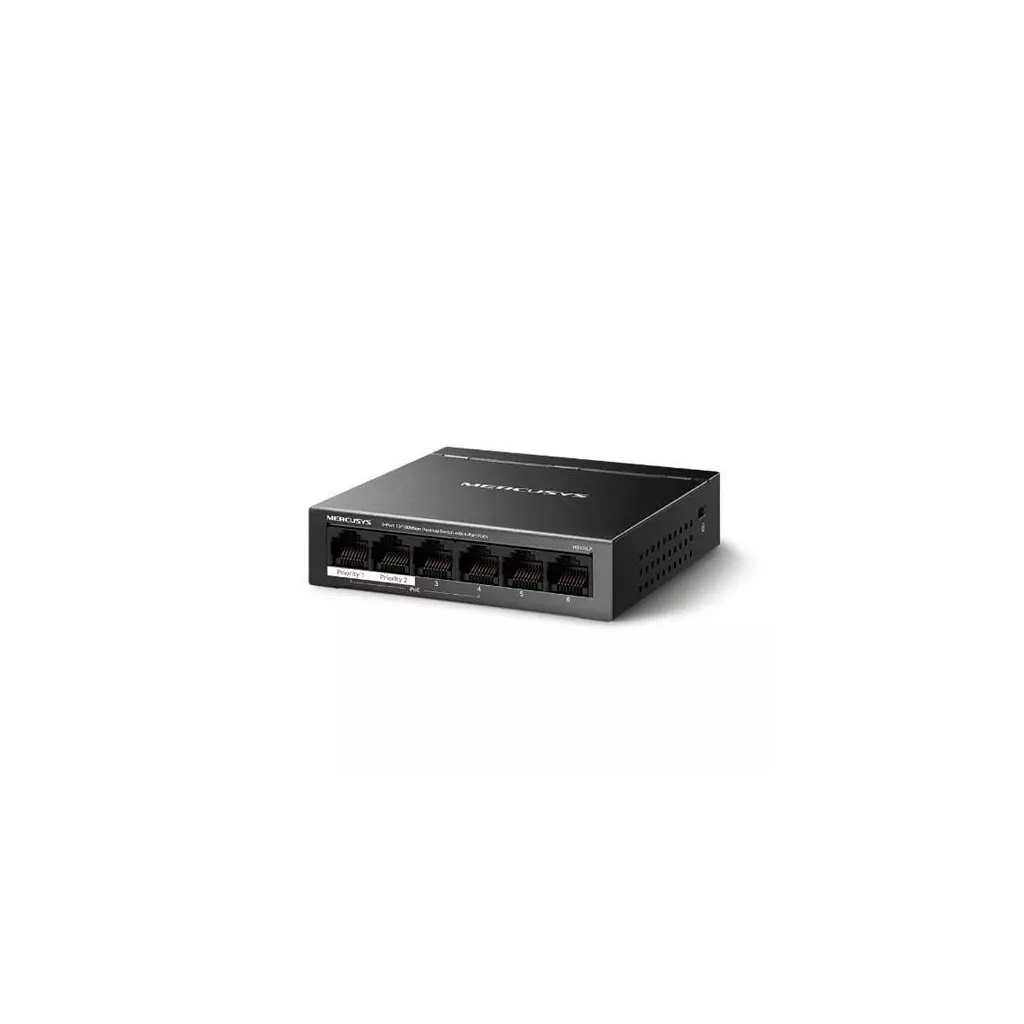 Obrázek produktu MERCUSYS • MS106LP • Switch 2x LAN, 4x LAN s PoE, 40W