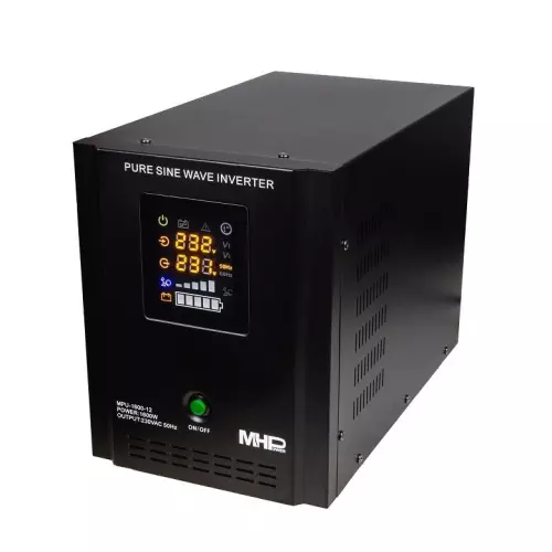 obrázek produktu MHPower battery • MPU-1600-12 • Záložní zdroj MHPower, UPS, 1600W, čistý sinus, 12V
