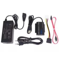 obrázek produktu PremiumCord USB 2.0 - IDE + SATA adapter s kabelem a přídavným zdrojem